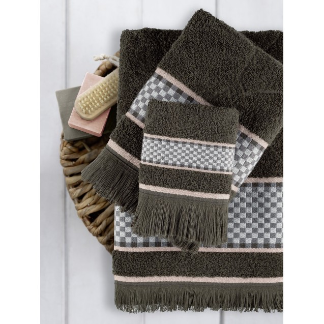 Πετσέτα Προσώπου Nima Sutra Brown 50x90