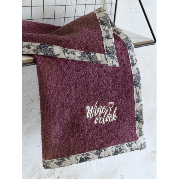 Πετσέτα Κουζίνας Nima Red Wine 40x40