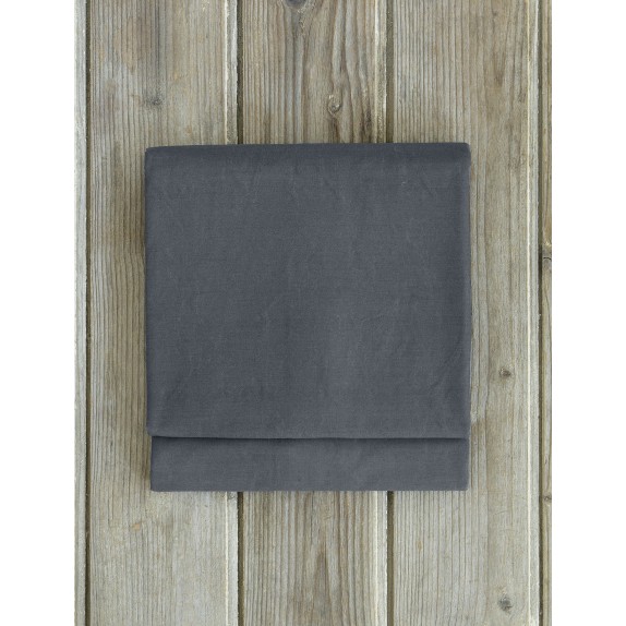 Σεντόνι Ημίδιπλο Nima Unicolors Midnight Gray 180x260