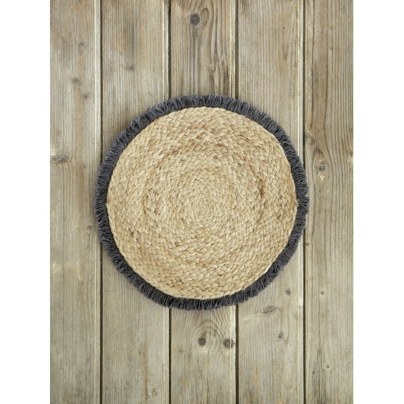 Σουπλά Στρόγγυλο Nima Carina Dark Gray Δ38