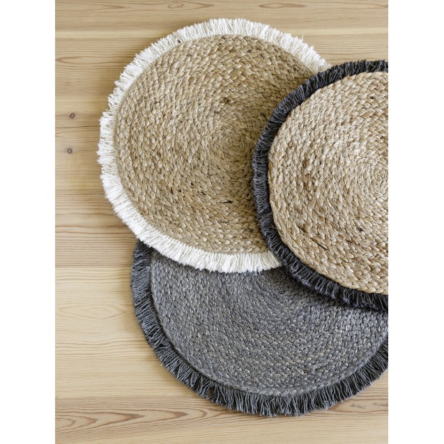 Σουπλά Στρόγγυλο Nima Carina Dark Gray Δ38