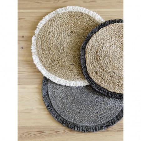 Σουπλά Στρόγγυλο Nima Carina Dark Gray Δ38