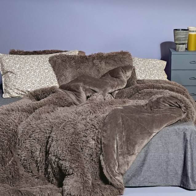 Κουβερτοπάπλωμα με Γούνα King Size Kentia...