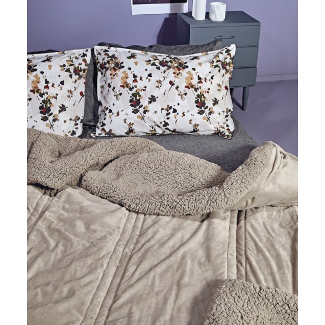 Κουβερτοπάπλωμα Ημίδιπλο με Sherpa Kentia...