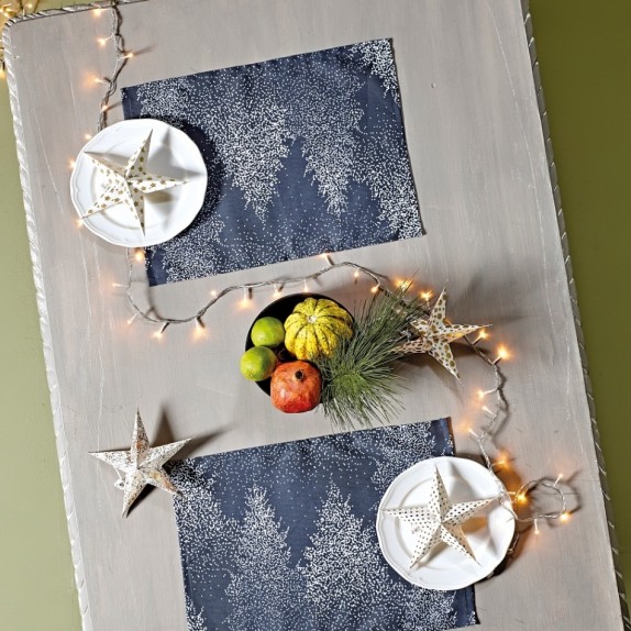  Σετ Χριστουγεννιάτικα Σουπλά 4 Τεμαχίων Kentia Snow 230...