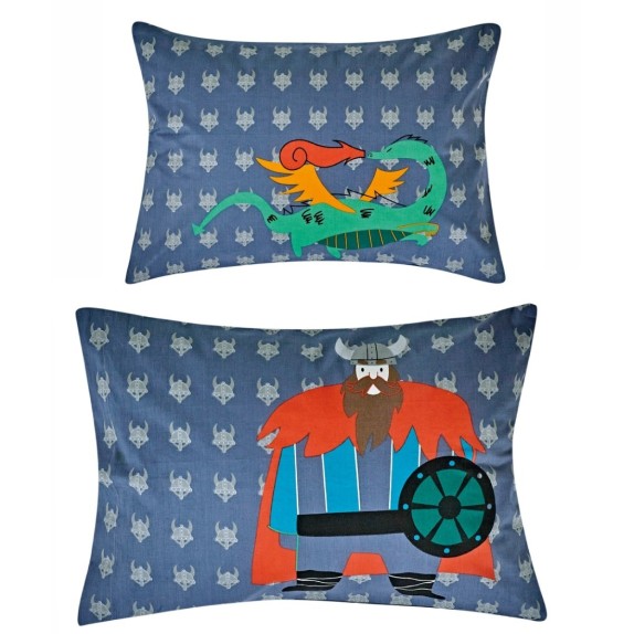 Σετ Παιδικές Μαξιλαροθήκες 2 Τεμαχίων Kentia Viking 50x70