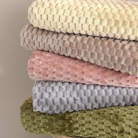 Κουβέρτα Fleece Υπέρδιπλη Palamaiki Aster Creme 220x240