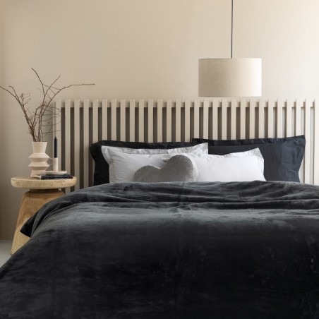 Κουβέρτα Fleece Υπέρδιπλη Palamaiki Fani Black 220x240