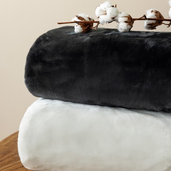 Κουβέρτα Fleece Υπέρδιπλη Palamaiki Fani Offwhite 220x240