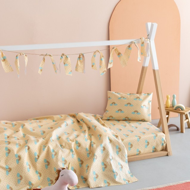 Σετ Παιδικά Σεντόνια Φανελένια Μονά με Λάστιχο...