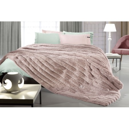Κουβέρτα Γούνινη King Size Guy Laroche Old Pink 260x240