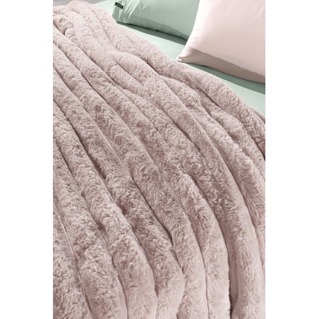 Κουβέρτα Γούνινη King Size Guy Laroche Old Pink 260x240
