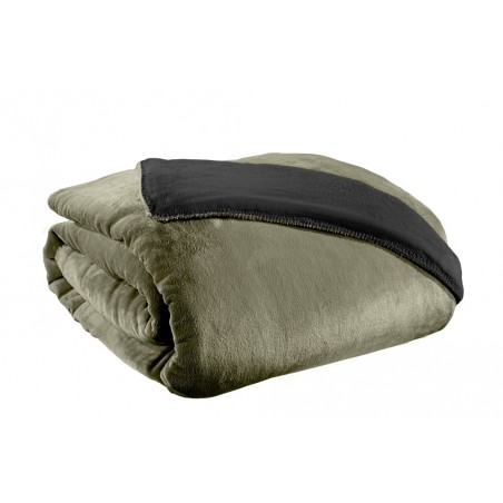 Σετ Κουβέρτα Fleece King Size και Μαξιλαροθήκη Διακόσμησης Guy Laroche Velvet Khaki 250x240