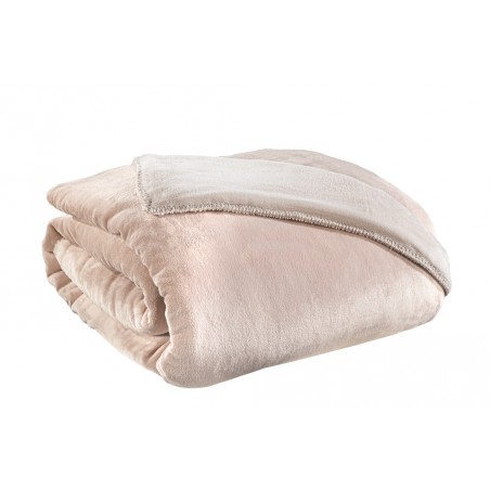 Σετ Κουβέρτα Fleece Μονή και Μαξιλαροθήκη Διακόσμησης Guy Laroche Velvet Pudra 160x240