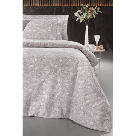 Σετ Σεντόνια Φανελένια Μονά με Λάστιχο 3 Τεμαχίων Guy Laroche Elodie Melanze 100x200+32