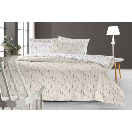 Σετ Σεντόνια Μονά με Λάστιχο 3 Τεμαχίων Guy Laroche Eloise Natural 100x200+32