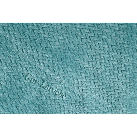 Σετ Κουβέρτα Fleece Υπέρδιπλη και Μαξιλαροθήκη Διακόσμησης Guy Laroche Rombus Petrol 220x240