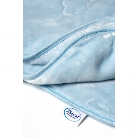 Κουβέρτα Βελουτέ Κούνιας Dimcol Bicycle Bear 16 Baby Blue 110x140
