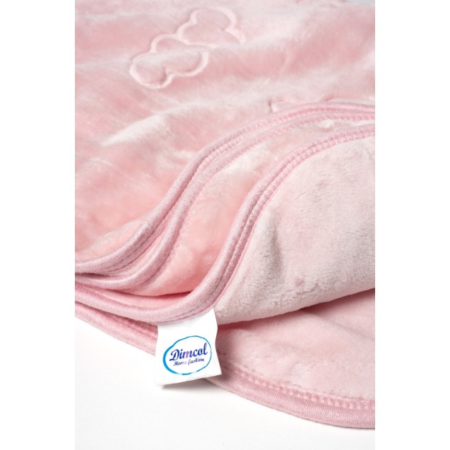 Κουβέρτα Βελουτέ Κούνιας Dimcol Sweet Bear 12...