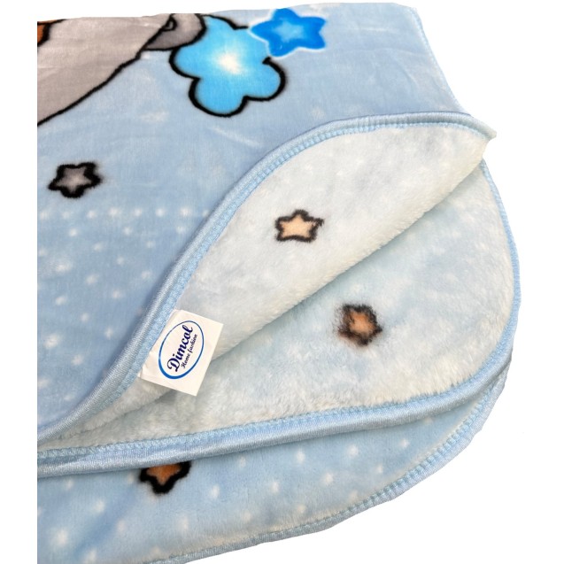 Κουβέρτα Βελουτέ Κούνιας Dimcol Crescent Moon...