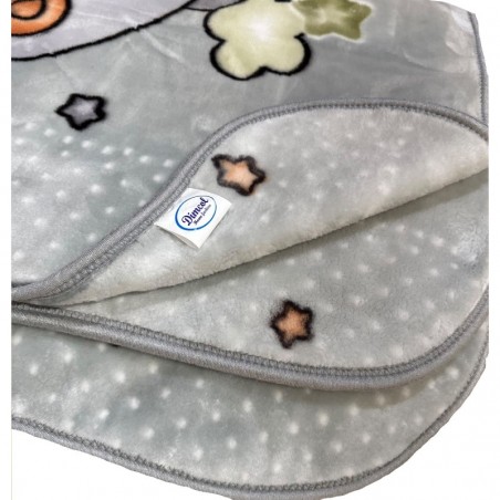 Κουβέρτα Βελουτέ Κούνιας Dimcol Crescent Moon 33 Light Grey 110x140