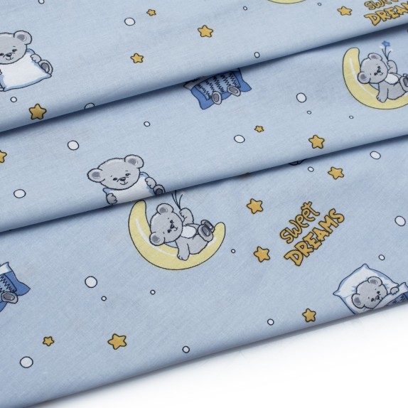 Σεντόνι Λίκνου Dimcol Sweet Dreams 551 Sky Blue 80x110