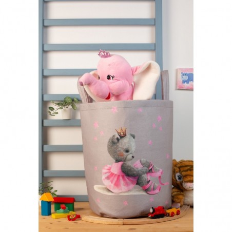 Παιδικό Καλάθι Αποθήκευσης Dimcol Ballerina 105 Γκρι 50x30x45