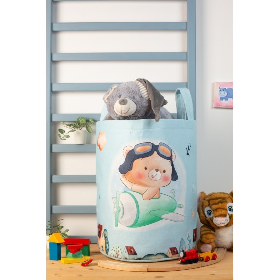 Παιδικό Καλάθι Αποθήκευσης Dimcol Pilot 118 Σιέλ 50x30x45