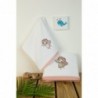 Σετ Βρεφικές Πετσέτες 2 Τεμαχίων Dimcol Little Angel 142 Λευκό 30x50 και 70x140