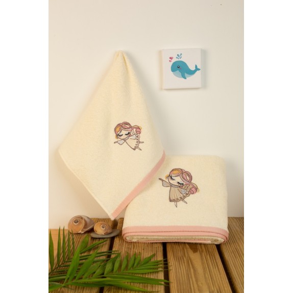 Σετ Βρεφικές Πετσέτες 2 Τεμαχίων Dimcol Little Angel 143...