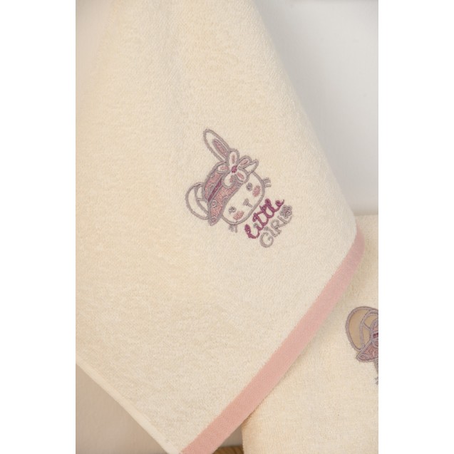 Σετ Βρεφικές Πετσέτες 2 Τεμαχίων Dimcol Rabbit...