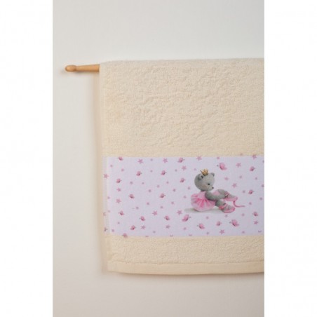 Σετ Βρεφικές Πετσέτες 2 Τεμαχίων Dimcol Ballerina 106 Εκρού 30x50 και 70x140