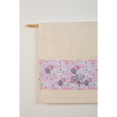 Σετ Βρεφικές Πετσέτες 2 Τεμαχίων Dimcol Elephant 29 Εκρού 30x50 και 70x140