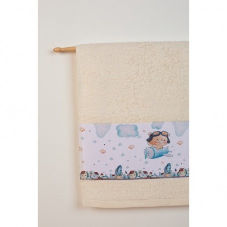 Σετ Βρεφικές Πετσέτες 2 Τεμαχίων Dimcol Pilot 120 Εκρού 30x50 και 70x140