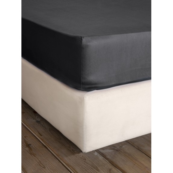 Σεντόνι King Size με Λάστιχο Nima Superior Satin Black...