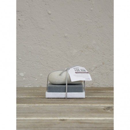 Σετ Σαπούνι Χειροποίητο 125g και Πέτρα Απολέπισης Nima Cedarwood