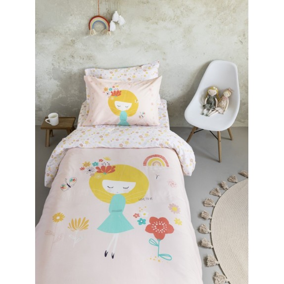 Σετ Παιδική Παπλωματοθήκη Μονή 2 Τεμαχίων Nima Fairy Love...