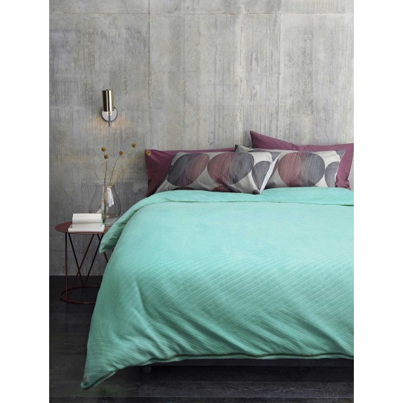 Παπλωματοθήκη Fleece Μονή Madi Crisp Mint 160x220