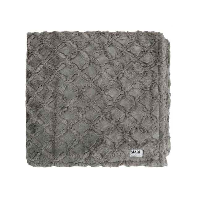 Ριχτάρι Γούνινο Διθέσιου Madi Oblong Grey 180x250