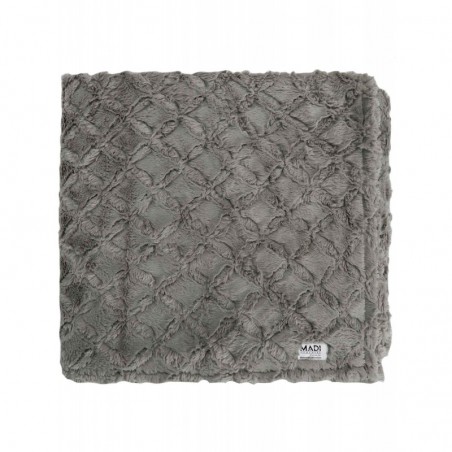 Ριχτάρι Γούνινο Διθέσιου Madi Oblong Grey 180x250