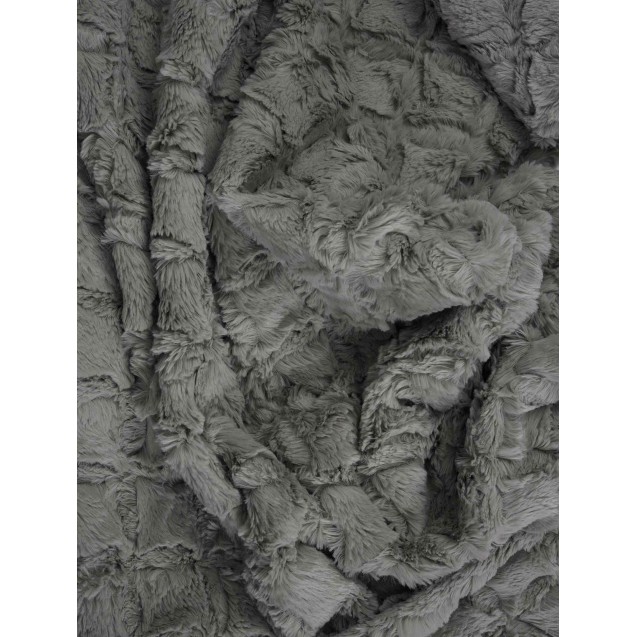 Ριχτάρι Γούνινο Διθέσιου Madi Oblong Grey 180x250