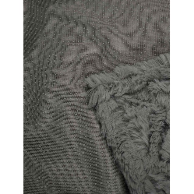 Ριχτάρι Γούνινο Διθέσιου Madi Oblong Grey 180x250