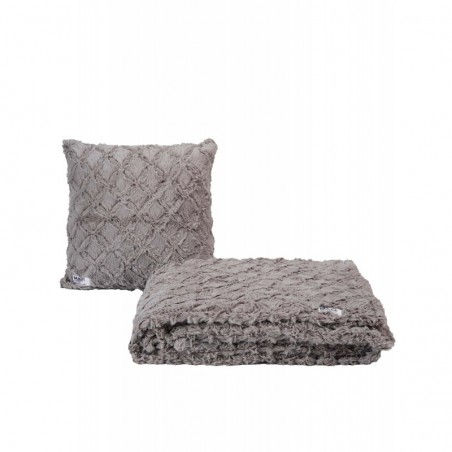 Μαξιλάρι Διακόσμησης Γούνινο Madi Oblong Taupe 50x50