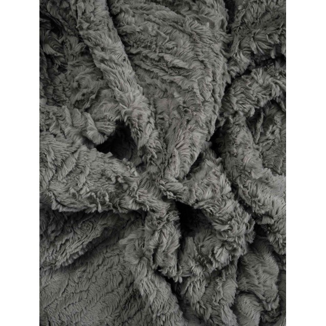 Ριχτάρι Γούνινο Διθέσιου Madi Soggy Grey 180x250