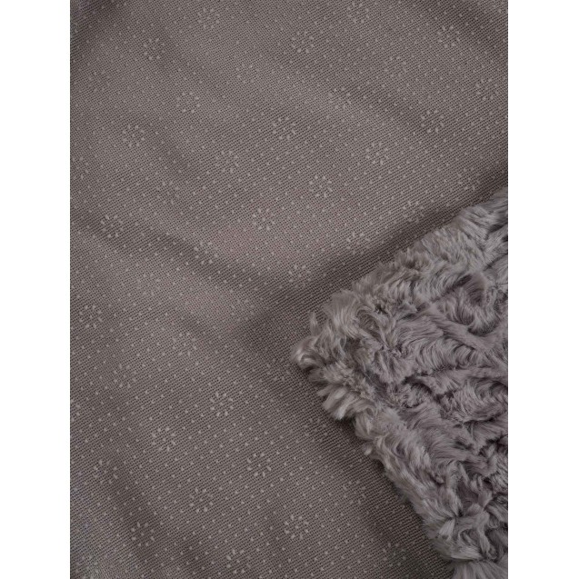 Ριχτάρι Γούνινο Διθέσιου Madi Soggy Taupe 180x250