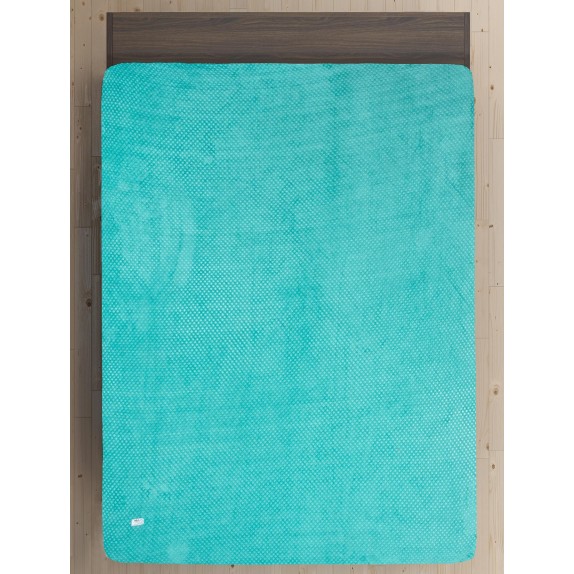 Σεντόνι Φανελένιο Μονό με Λάστιχο Madi Nodes Mint 100x200+30