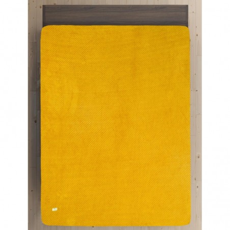Σεντόνι Φανελένιο Μονό με Λάστιχο Madi Nodes Yellow 100x200+30