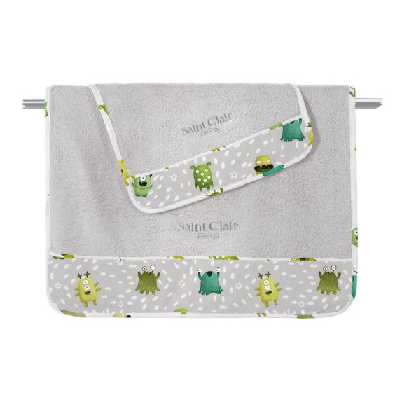 Σετ Βρεφικές Πετσέτες 2 Τεμαχίων Saint Clair Monsters Lime