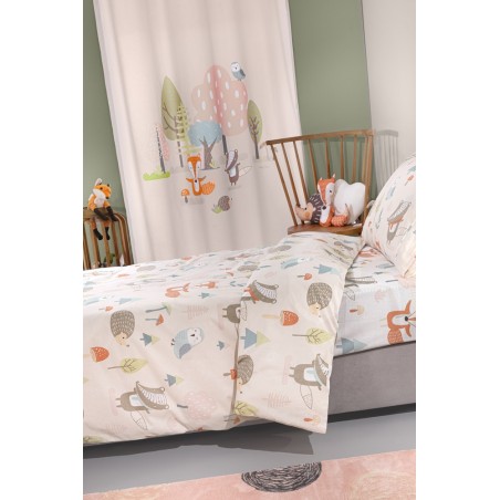 Σετ Παιδική Παπλωματοθήκη Μονή 2 Τεμαχίων Saint Clair Timber Pudra 165x225