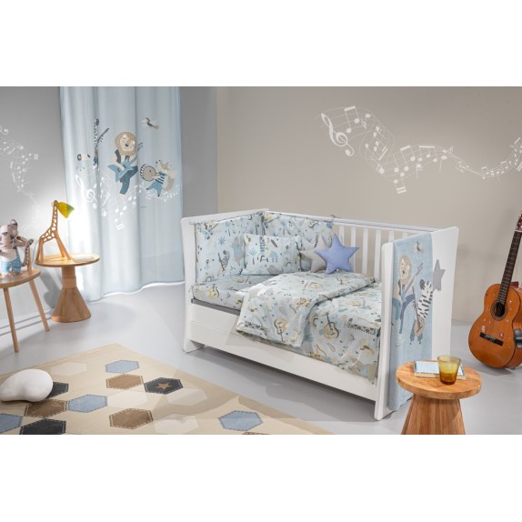 Σετ Σεντόνια Κούνιας 3 Τεμαχίων Saint Clair Jazz Raf 115x170